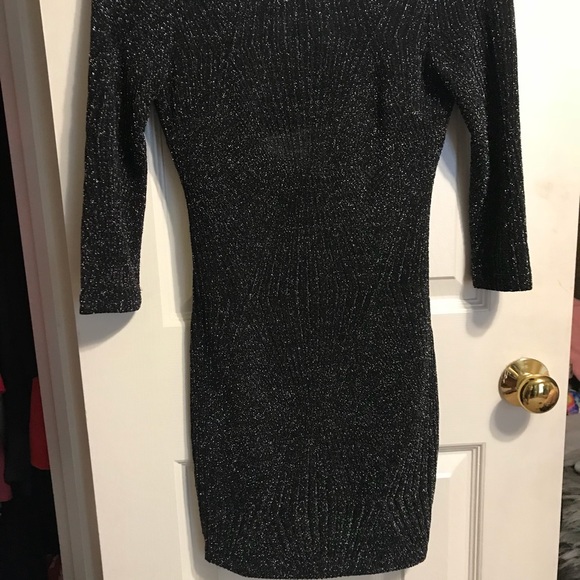 Sparkly Black Mini Dress - Picture 2 of 2